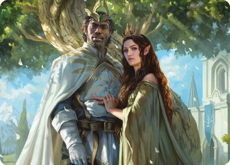 Aragorn and Arwen, Wed Art Card [The Lord of the Rings: Tales of Middle-earth Art Series] | Jomio and Rueliete's Cards and Comics