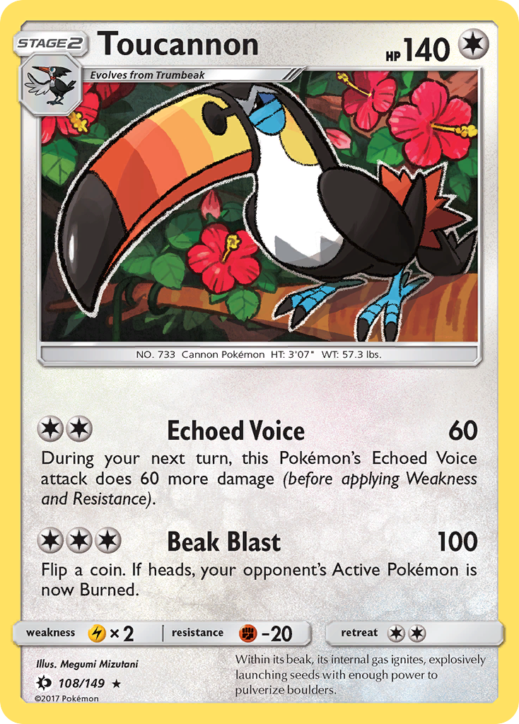 Toucannon (108/149) [Sun & Moon: Base Set] | Jomio and Rueliete's Cards and Comics
