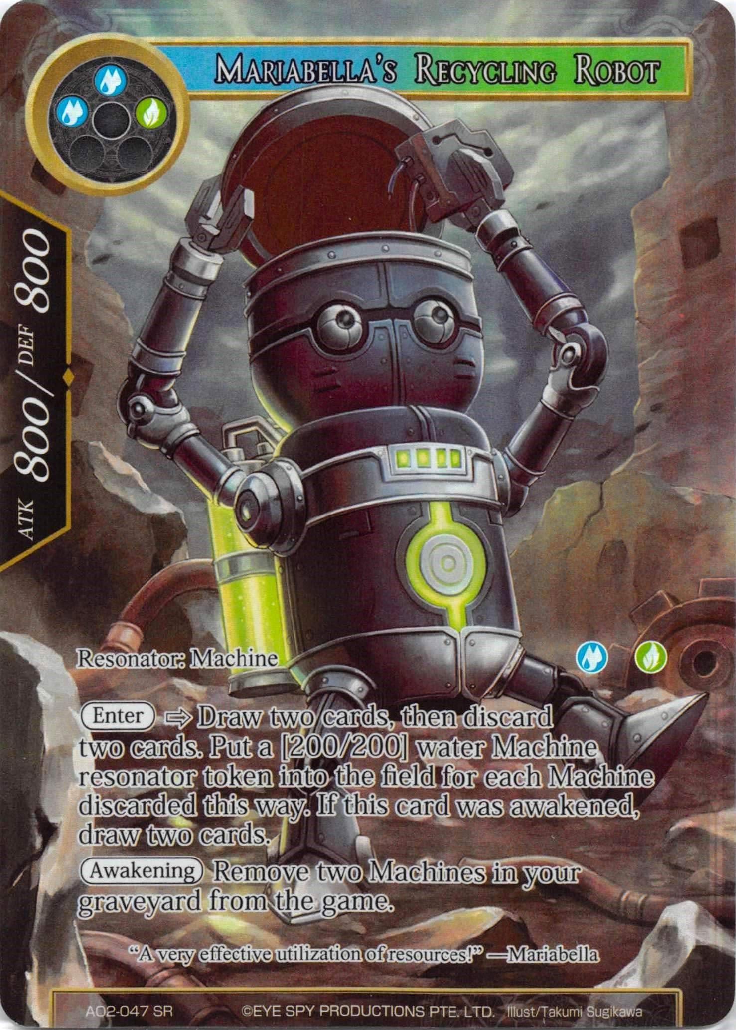 Mariabella's Recycling Robot (Full Art) (AO2-047) [Alice Origin II] | Jomio and Rueliete's Cards and Comics