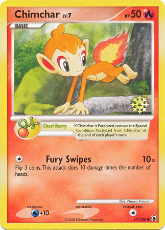Chimchar (57/100) [Countdown Calendar Promos] | Jomio and Rueliete's Cards and Comics