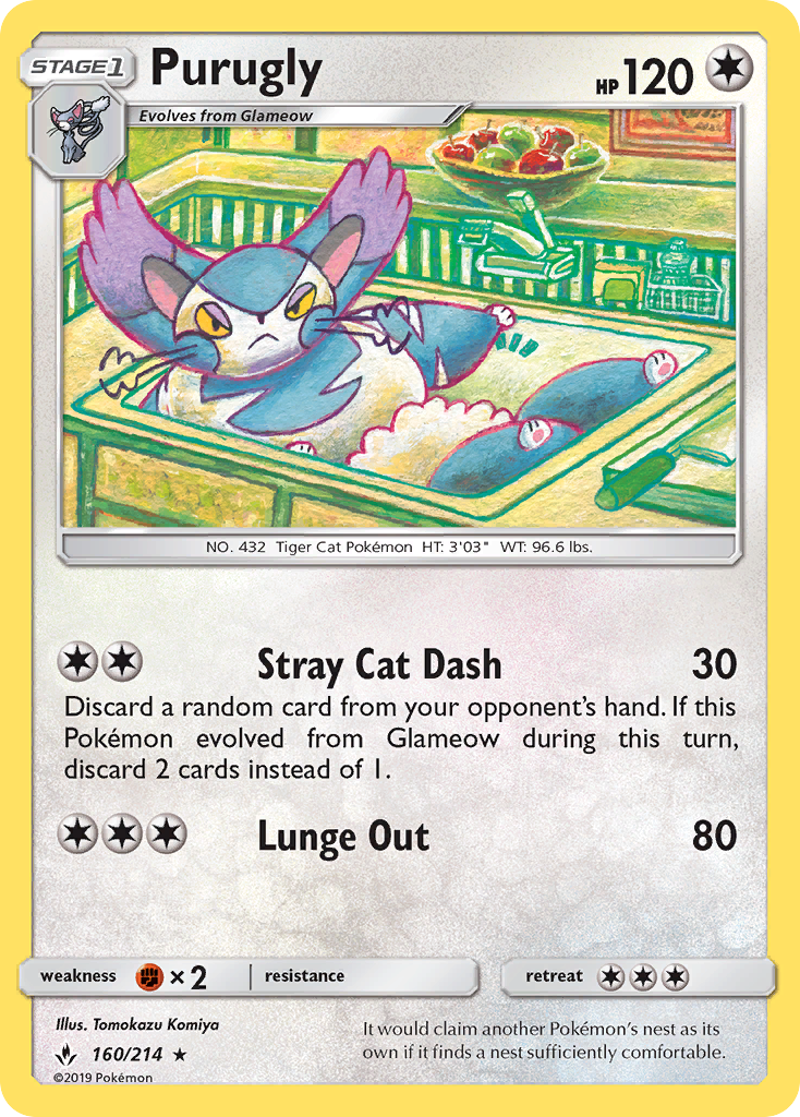Purugly (160/214) [Sun & Moon: Unbroken Bonds] | Jomio and Rueliete's Cards and Comics
