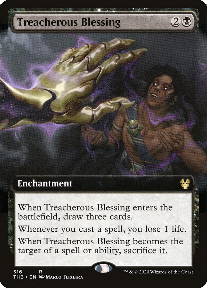 Treacherous Blessing (Extended Art) [Theros Beyond Death] | Jomio and Rueliete's Cards and Comics