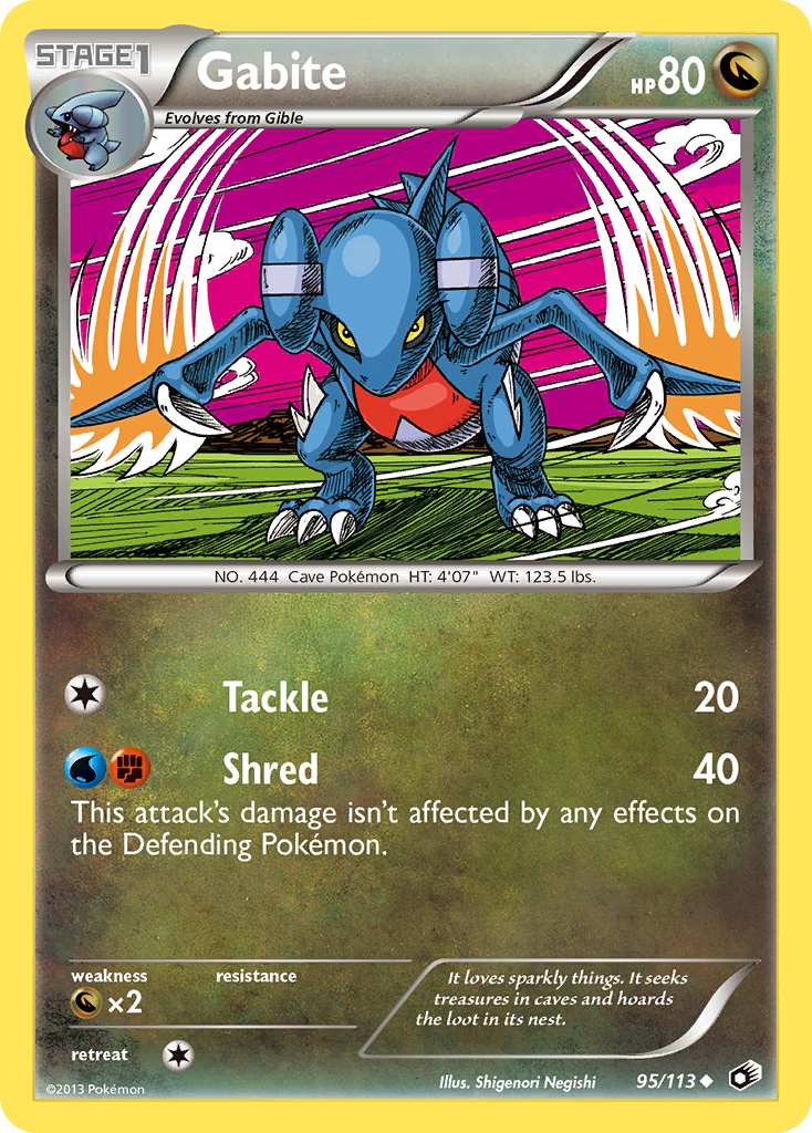 Gabite (95/113) [Black & White: Legendary Treasures] | Jomio and Rueliete's Cards and Comics