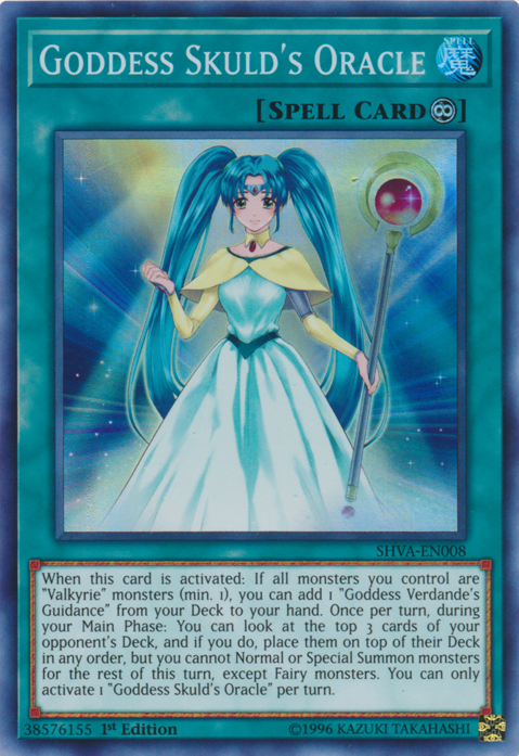 Goddess Skuld's Oracle [SHVA-EN008] Super Rare | Jomio and Rueliete's Cards and Comics