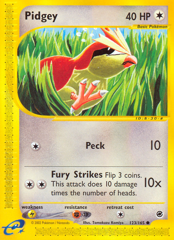 Pidgey (123/165) [Expedition: Base Set] | Jomio and Rueliete's Cards and Comics
