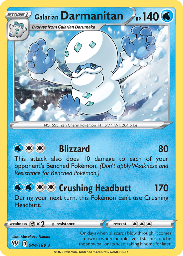 Galarian Darmanitan (044/189) [Sword & Shield: Darkness Ablaze] | Jomio and Rueliete's Cards and Comics