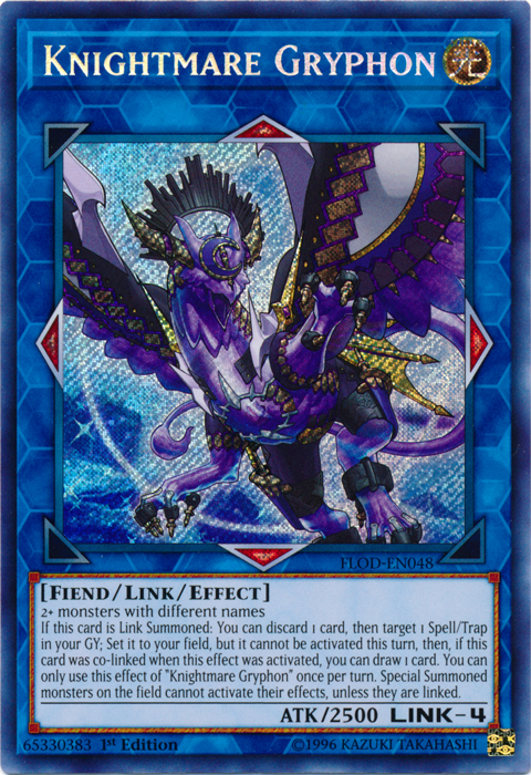 Knightmare Gryphon [FLOD-EN048] Secret Rare | Jomio and Rueliete's Cards and Comics