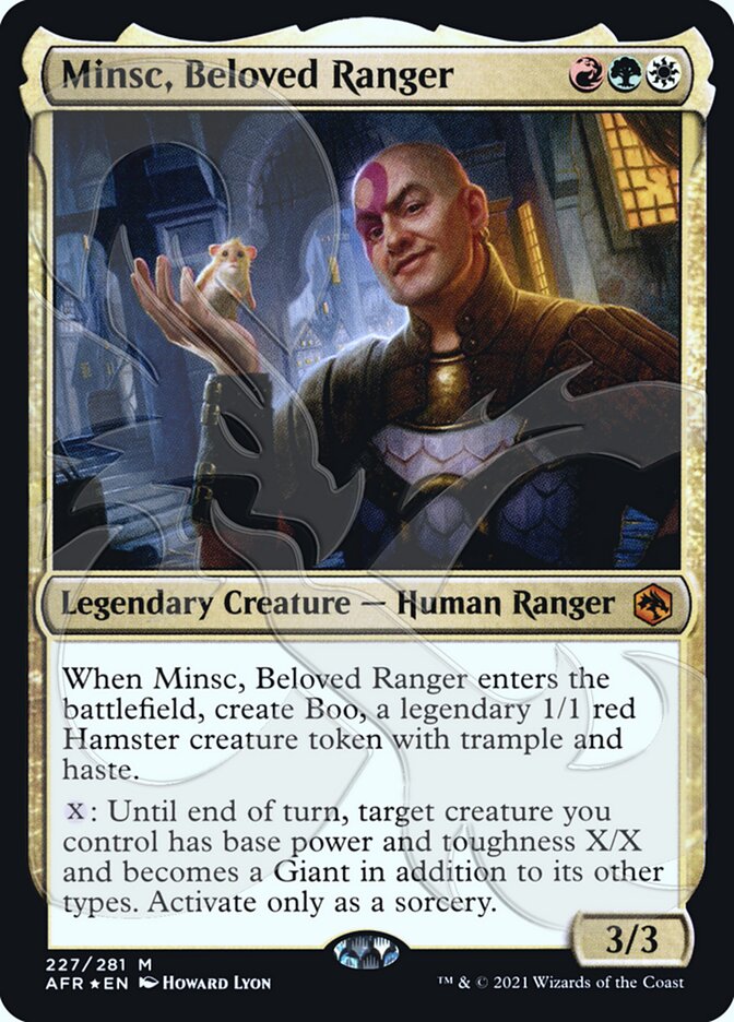 Minsc, Beloved Ranger (Ampersand Promo) [Dungeons & Dragons: Adventures in the Forgotten Realms Promos] | Jomio and Rueliete's Cards and Comics