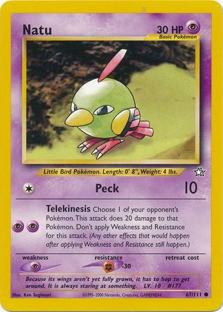 Natu (67/111) [Neo Genesis Unlimited] | Jomio and Rueliete's Cards and Comics