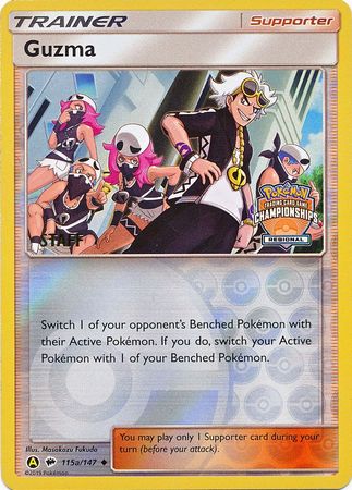 Guzma (115a/147) (Regional Championship Promo Staff) [Sun & Moon: Burning Shadows] | Jomio and Rueliete's Cards and Comics