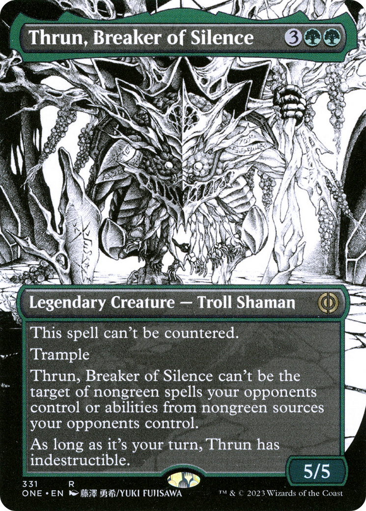 Thrun, Breaker of Silence (Borderless Manga) [Phyrexia: All Will Be One] | Jomio and Rueliete's Cards and Comics