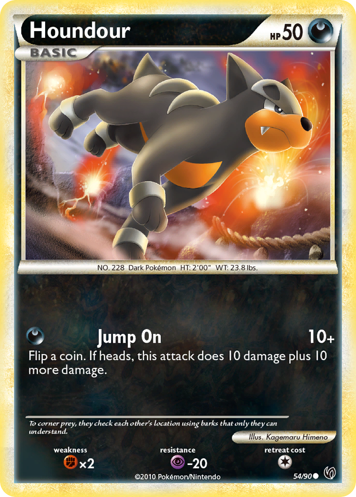 Houndour (54/90) [HeartGold & SoulSilver: Undaunted] | Jomio and Rueliete's Cards and Comics