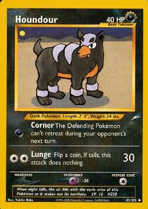 Houndour (43/105) [Neo Destiny Unlimited] | Jomio and Rueliete's Cards and Comics