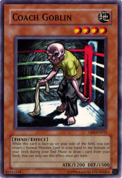 Coach Goblin [DR2-EN015] Common | Jomio and Rueliete's Cards and Comics