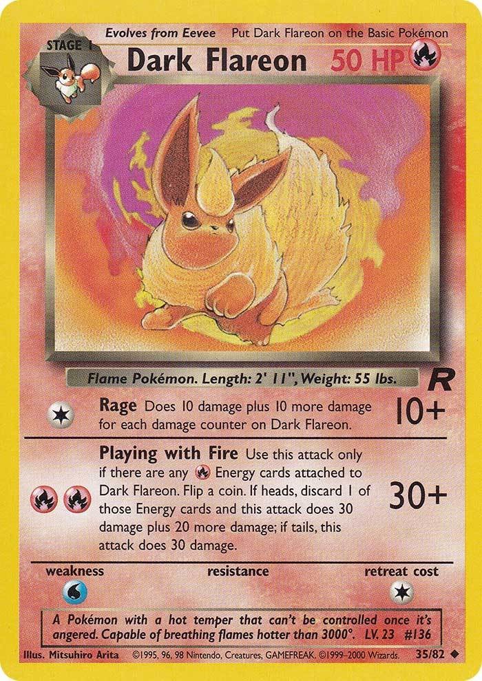 Dark Flareon (35/82) [Team Rocket Unlimited] | Jomio and Rueliete's Cards and Comics