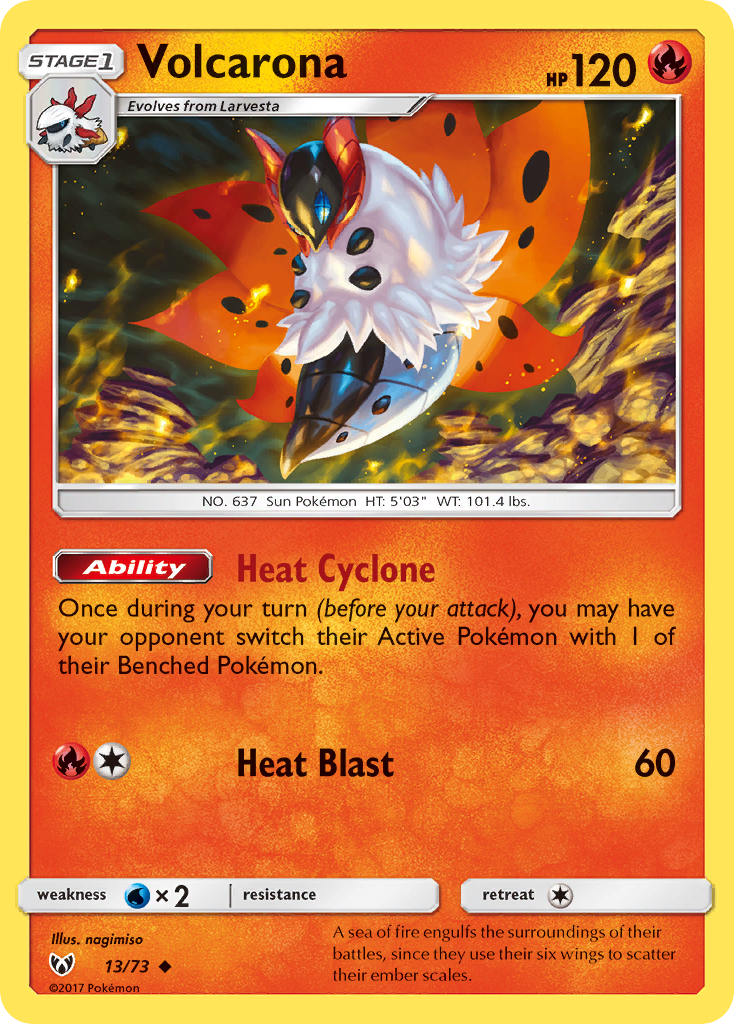 Volcarona (13/73) [Sun & Moon: Shining Legends] | Jomio and Rueliete's Cards and Comics