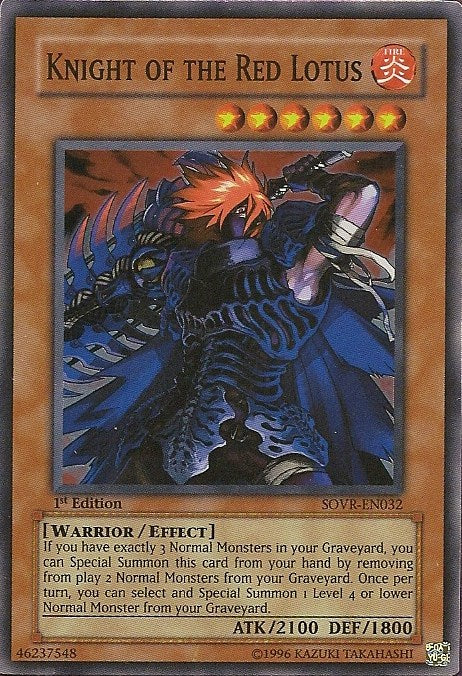 Knight of the Red Lotus [SOVR-EN032] Super Rare | Jomio and Rueliete's Cards and Comics