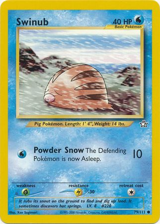 Swinub (79/111) [Neo Genesis Unlimited] | Jomio and Rueliete's Cards and Comics