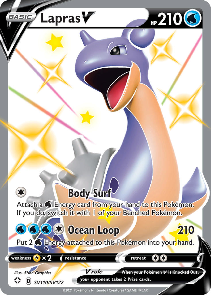 Lapras V (SV110/SV122) [Sword & Shield: Shining Fates] | Jomio and Rueliete's Cards and Comics