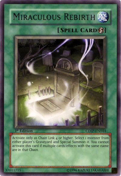 Miraculous Rebirth [CDIP-EN044] Rare | Jomio and Rueliete's Cards and Comics