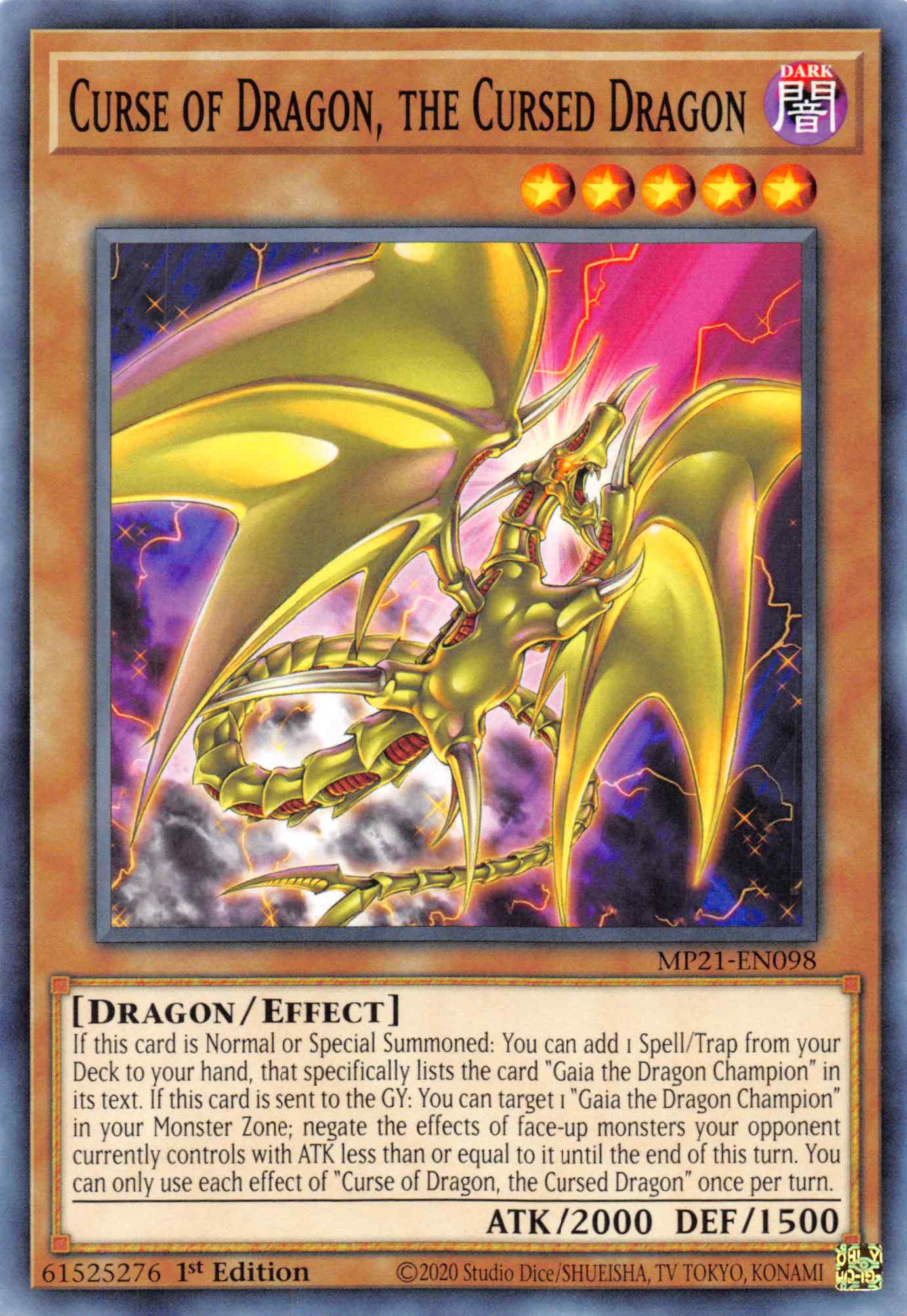 Curse of Dragon, the Cursed Dragon [MP21-EN098] Common | Jomio and Rueliete's Cards and Comics