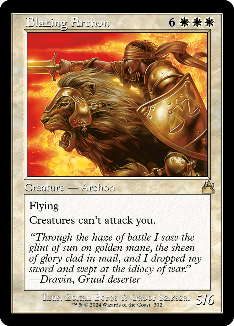 Blazing Archon (Retro Frame) [Ravnica Remastered] | Jomio and Rueliete's Cards and Comics