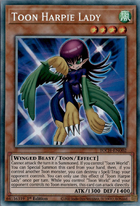 Toon Harpie Lady (CR) [TOCH-EN002] Collector's Rare | Jomio and Rueliete's Cards and Comics