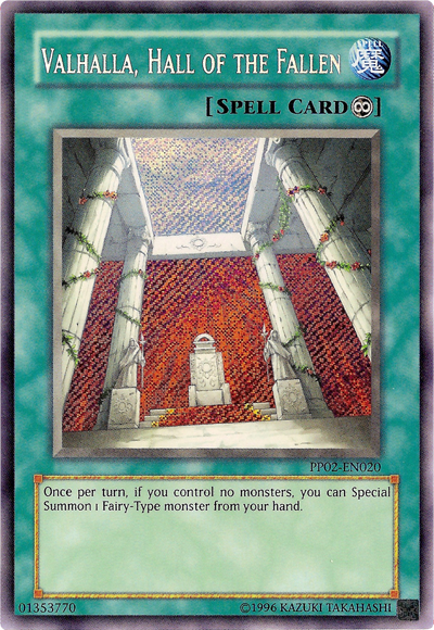 Valhalla, Hall of the Fallen [PP02-EN020] Secret Rare | Jomio and Rueliete's Cards and Comics