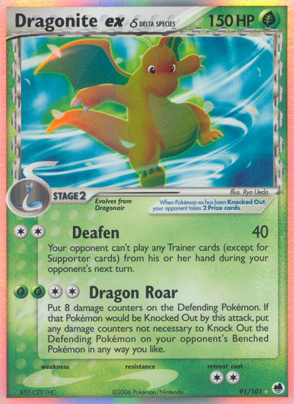 Dragonite ex (91/101) (Delta Species) [EX: Dragon Frontiers] | Jomio and Rueliete's Cards and Comics