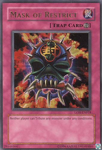 Mask of Restrict [LON-EN018] Ultra Rare | Jomio and Rueliete's Cards and Comics
