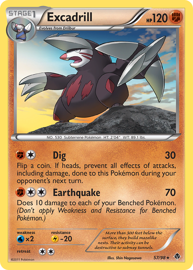 Excadrill (57/98) [Black & White: Emerging Powers] | Jomio and Rueliete's Cards and Comics