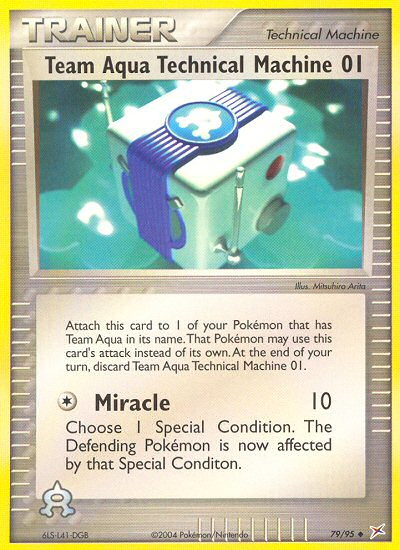 Team Aqua Technical Machine 01 (79/95) [EX: Team Magma vs Team Aqua] | Jomio and Rueliete's Cards and Comics
