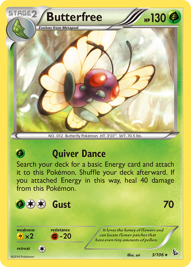 Butterfree (3/106) [XY: Flashfire] | Jomio and Rueliete's Cards and Comics