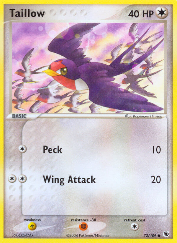 Taillow (72/109) [EX: Battle Stadium] | Jomio and Rueliete's Cards and Comics