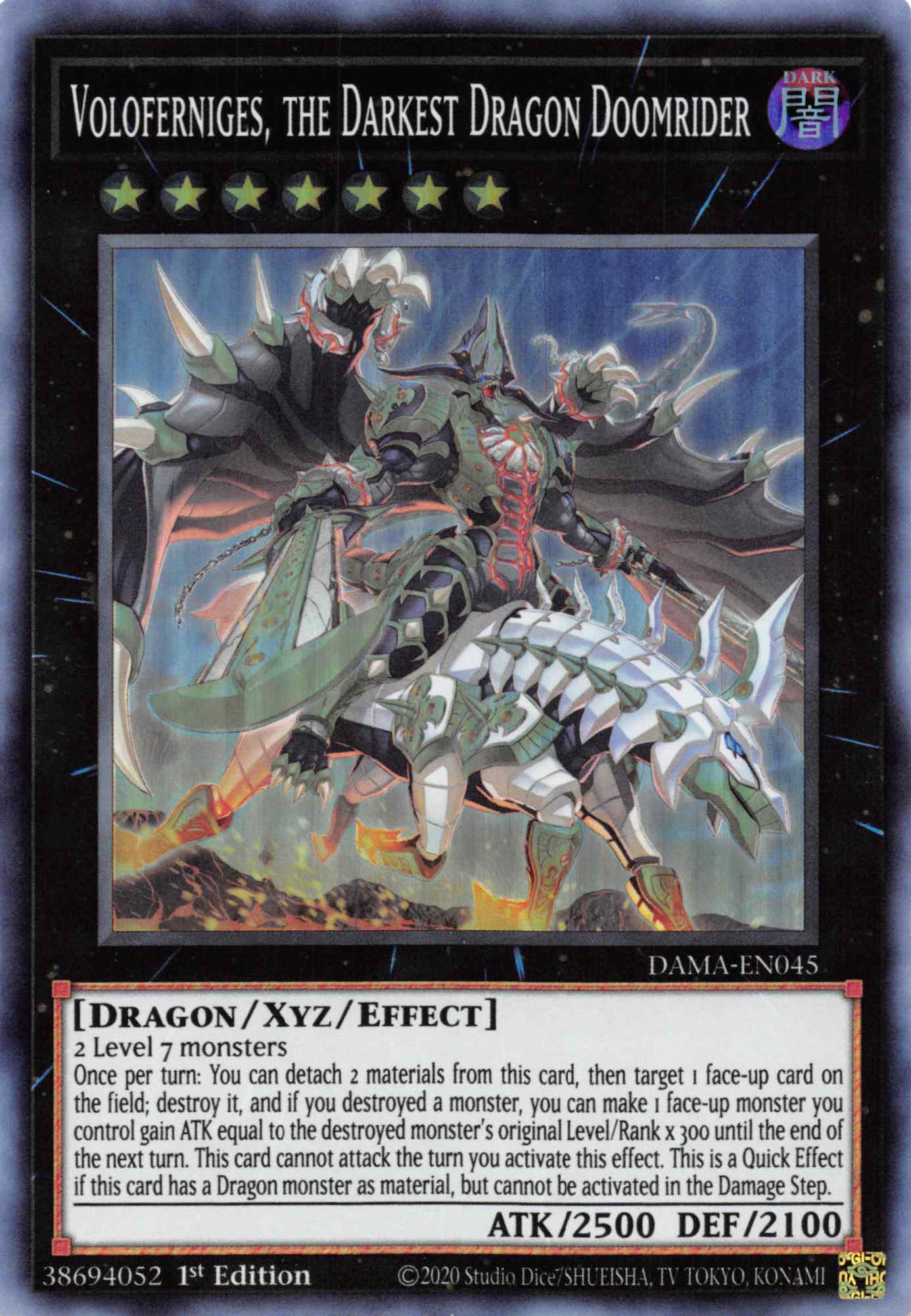 Voloferniges, the Darkest Dragon Doomrider [DAMA-EN045] Super Rare | Jomio and Rueliete's Cards and Comics
