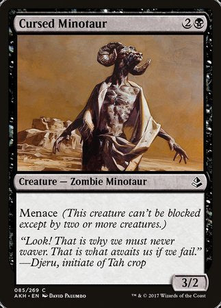 Cursed Minotaur [Amonkhet] | Jomio and Rueliete's Cards and Comics