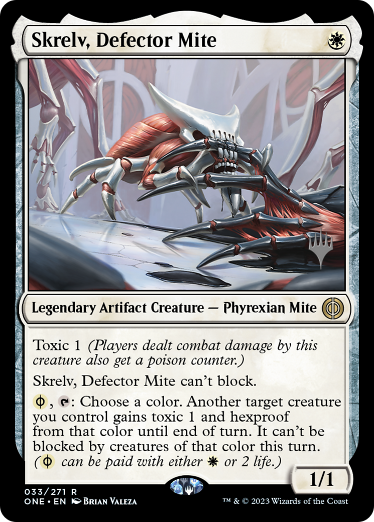 Skrelv, Defector Mite (Promo Pack) [Phyrexia: All Will Be One Promos] | Jomio and Rueliete's Cards and Comics