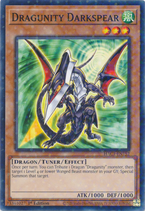 Dragunity Darkspear (Duel Terminal) [HAC1-EN152] Common | Jomio and Rueliete's Cards and Comics