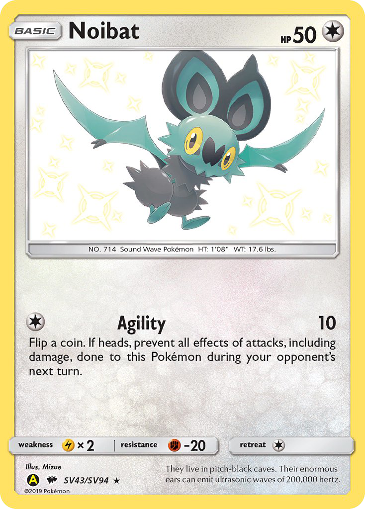 Noibat (SV43/SV94) [Sun & Moon: Hidden Fates - Shiny Vault] | Jomio and Rueliete's Cards and Comics