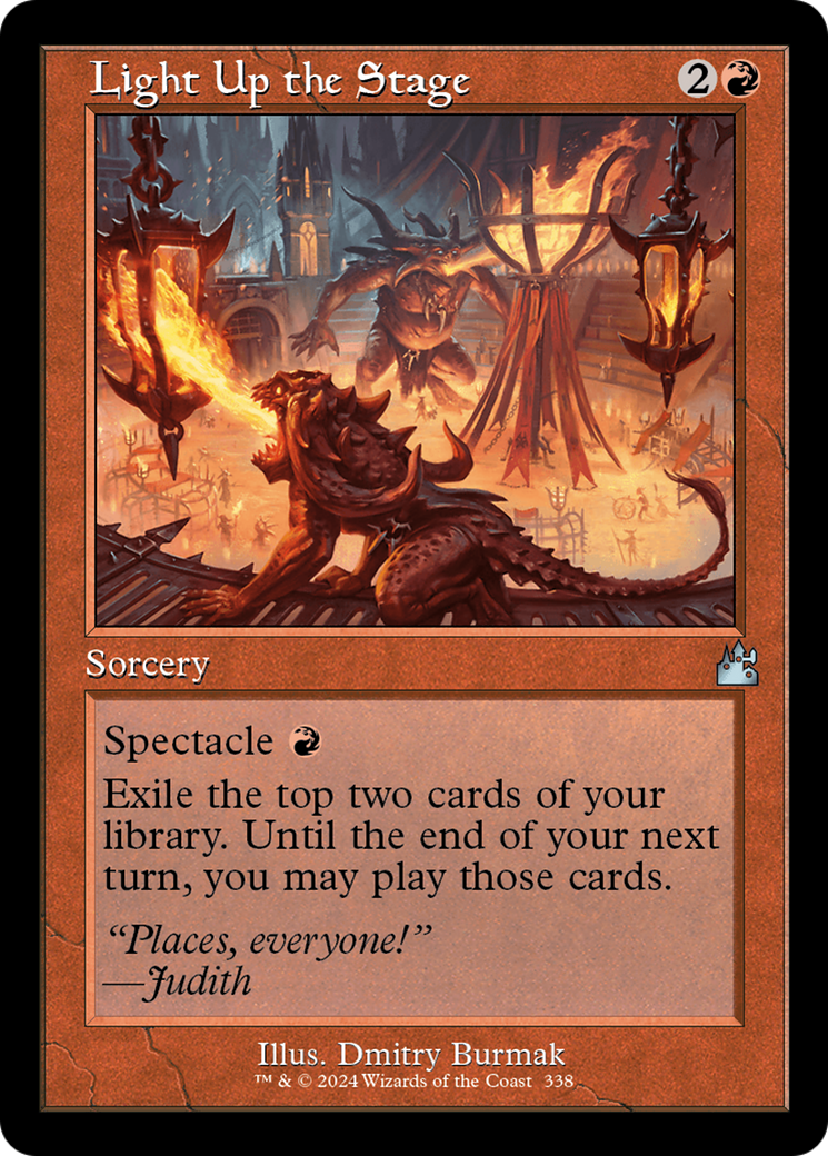 Light Up the Stage (Retro Frame) [Ravnica Remastered] | Jomio and Rueliete's Cards and Comics