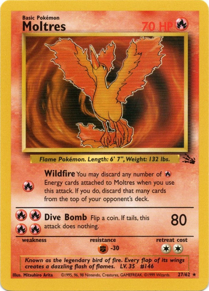 Moltres (27/62) [Fossil Unlimited] | Jomio and Rueliete's Cards and Comics