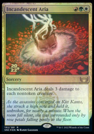 Incandescent Aria [Streets of New Capenna Prerelease Promos] | Jomio and Rueliete's Cards and Comics