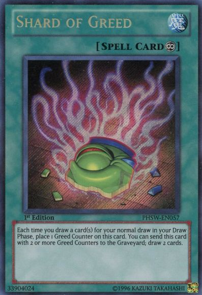 Shard of Greed [PHSW-EN057] Secret Rare | Jomio and Rueliete's Cards and Comics