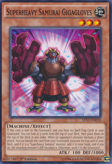 Superheavy Samurai Gigagloves [SP17-EN010] Common | Jomio and Rueliete's Cards and Comics