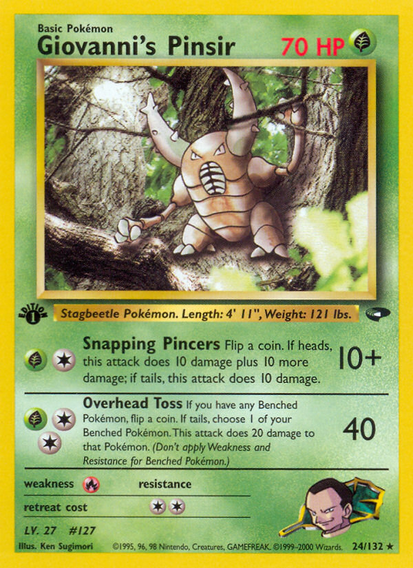 Giovanni's Pinsir (24/132) [Gym Challenge 1st Edition] | Jomio and Rueliete's Cards and Comics