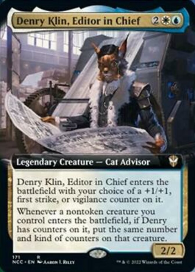 Denry Klin, Editor in Chief (Extended Art) [Streets of New Capenna Commander] | Jomio and Rueliete's Cards and Comics