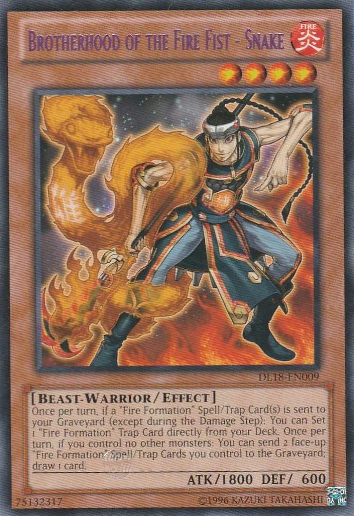 Brotherhood of the Fire Fist - Snake (Purple) [DL18-EN009] Rare | Jomio and Rueliete's Cards and Comics