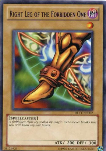 Right Leg of the Forbidden One (Red) [DL11-EN002] Rare | Jomio and Rueliete's Cards and Comics