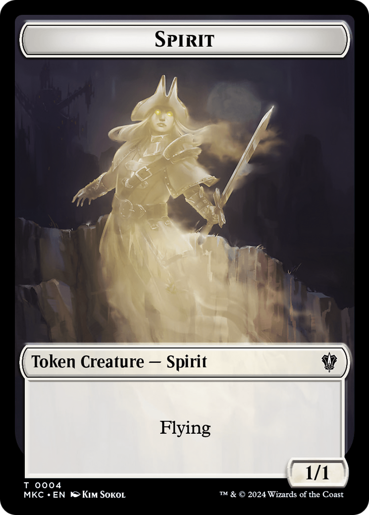 Spirit // Phyrexian Germ Double-Sided Token [Murders at Karlov Manor Commander Tokens] | Jomio and Rueliete's Cards and Comics