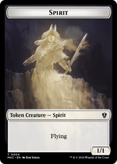 Spirit // Phyrexian Germ Double-Sided Token [Murders at Karlov Manor Commander Tokens] | Jomio and Rueliete's Cards and Comics